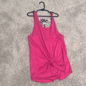 hot pink athletic nike tank top.